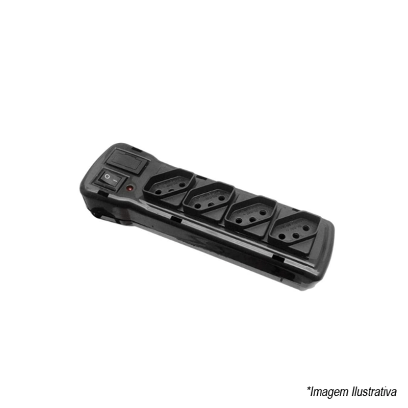 Filtro de Linha para 4 Tomadas Bivolt Preto 0055202 Fiolux Filtro de Linha para 4 Tomadas Bivolt Preto 0055202 Fiolux