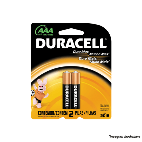 Pilha Duracell com 2 ´AAA´ B173
