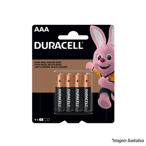 Pilha Duracell com 4 ´AAA´ B51