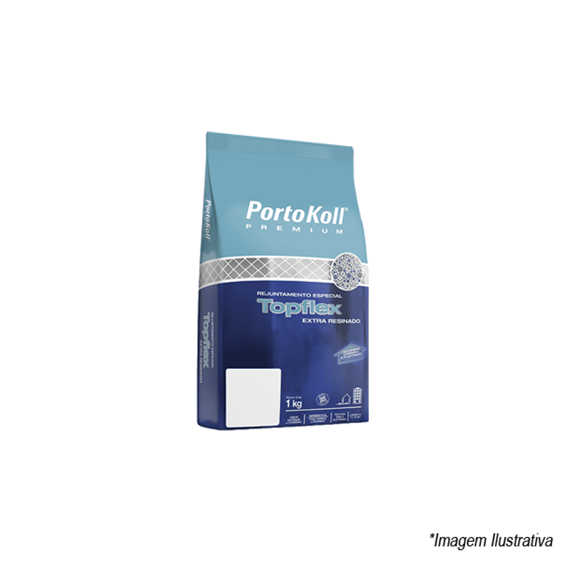 Rejunte Top Flex Extra Resinado Marfim 1KG 96644 Portokoll Rejunte Top Flex Extra Resinado Marfim 1KG 96644 Portokoll