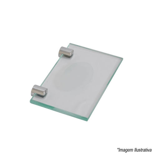 Saboneteira Reta De Vidro Incolor - Vildrex