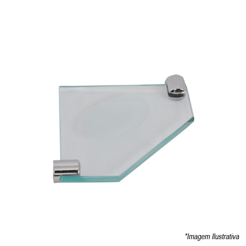 Saboneteira Canto De Vidro Incolor - Vildrex Saboneteira Canto De Vidro Incolor - Vildrex