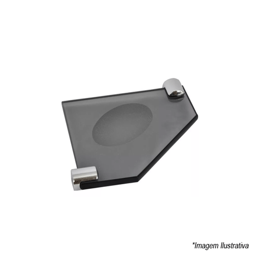 Saboneteira Canto De Vidro Fume - Vildrex