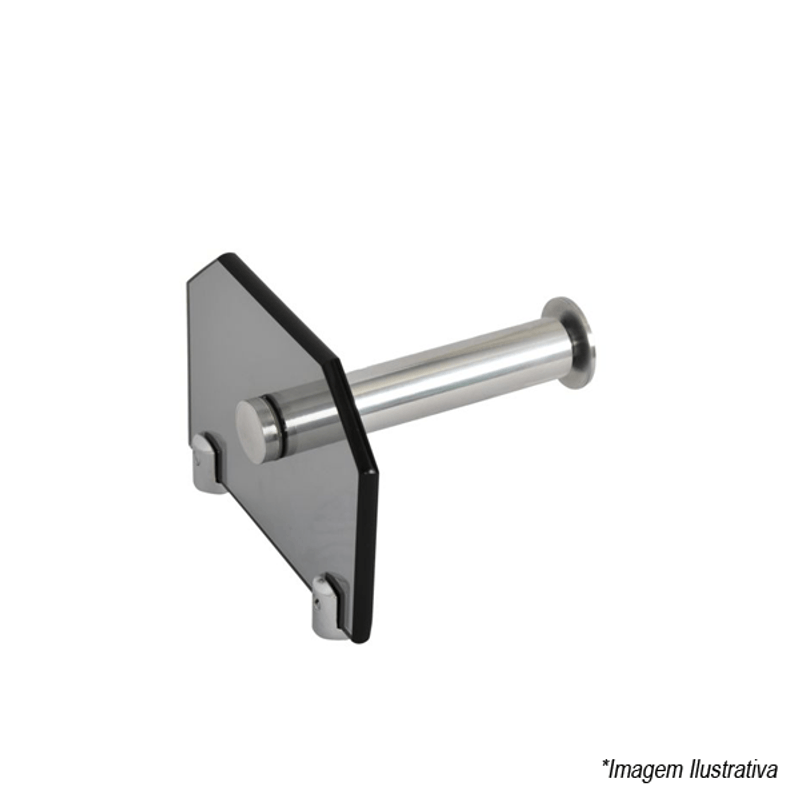 Porta Papel Higienico em Vidro Fume - Vildrex Porta Papel Higienico em Vidro Fume - Vildrex