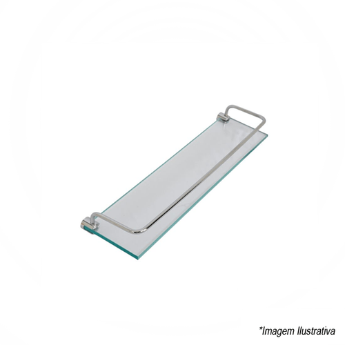 Porta Shampoo Reto De Vidro Incolor - Vildrex