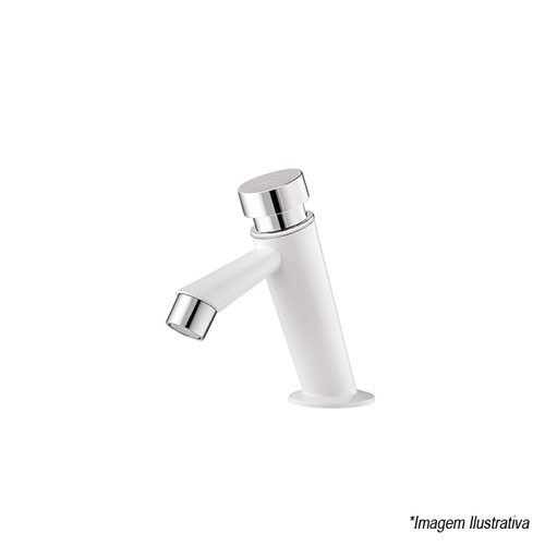 Torneira para Banheiro Automática  Branco com Cromado - Tigre