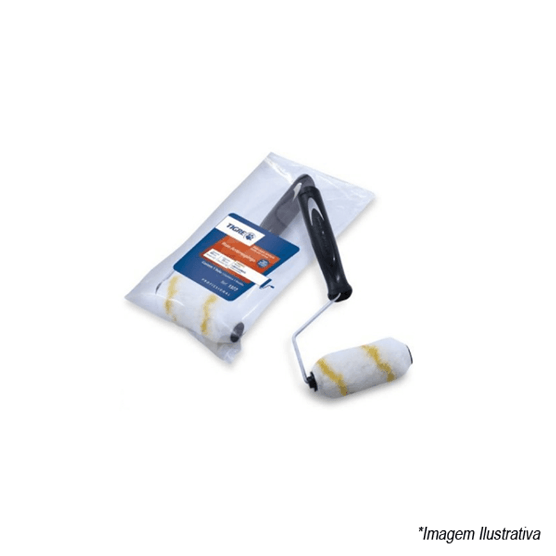Rolo de Pintura Lã Sintética Anti-Respingo 9cm 1374 61377090 Tigre Rolo de Pintura Lã Sintética Anti-Respingo 9cm 1374 61377090 Tigre
