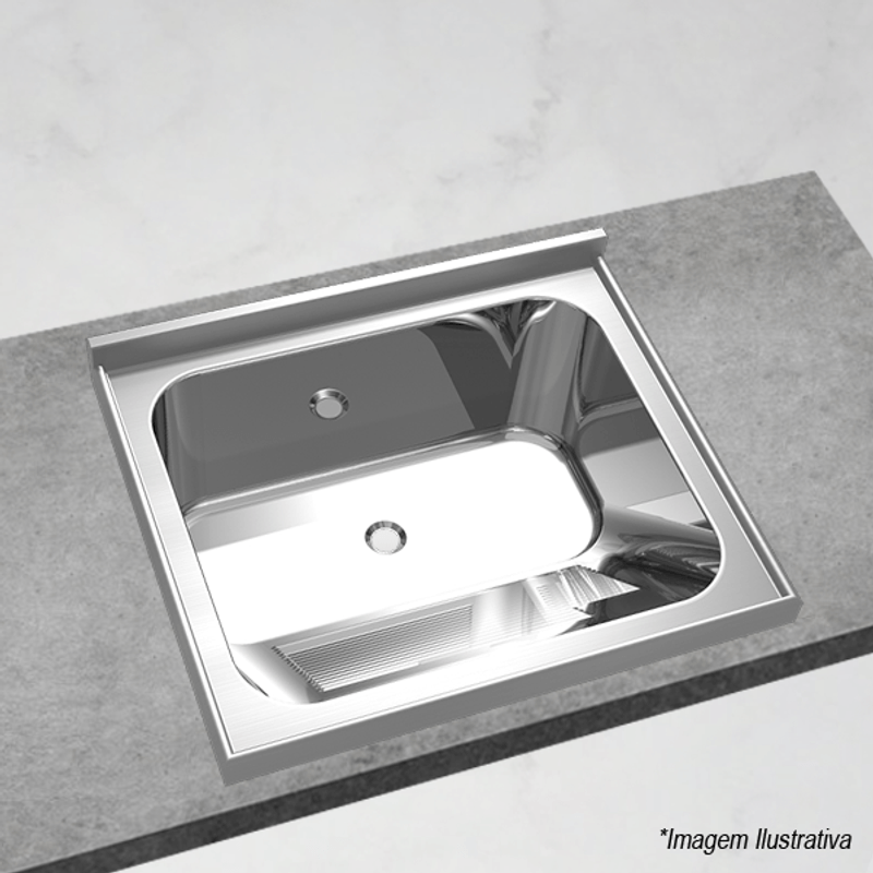 Tanque Inox Luxo Polido 70x60cm Mekal Tanque Inox Luxo Polido 70x60cm Mekal