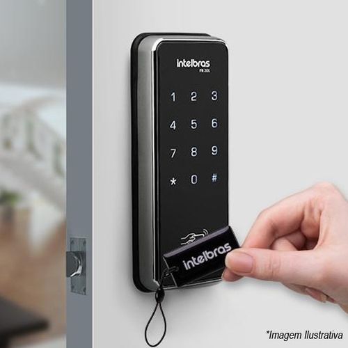 Fechadura Digital Intelbras Fr201Com Senha E Cartão De Proximidade - RFID