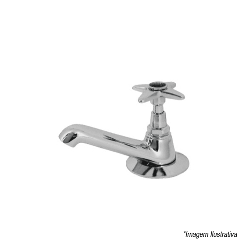 Torneira para Banheiro de Bancada Bica Baixa Cromada 1193 C23 - Brulex Torneira para Banheiro de Bancada Bica Baixa Cromada 1193 C23 - Brulex