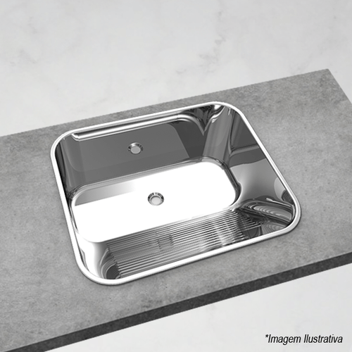 Tanque Inox Luxo Polido 60X50X28cm  Mekal