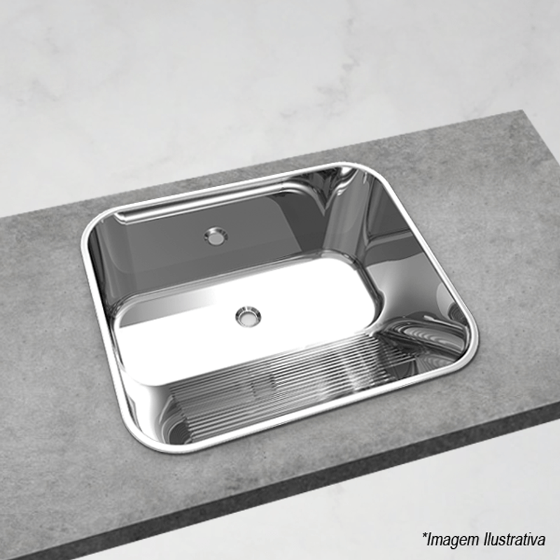 Tanque Inox Luxo Polido 60X50X28cm Mekal Tanque Inox Luxo Polido 60X50X28cm Mekal