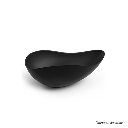 Cuba de Apoio Preto Matte 54x37cm Ruy Ohtake - Roca