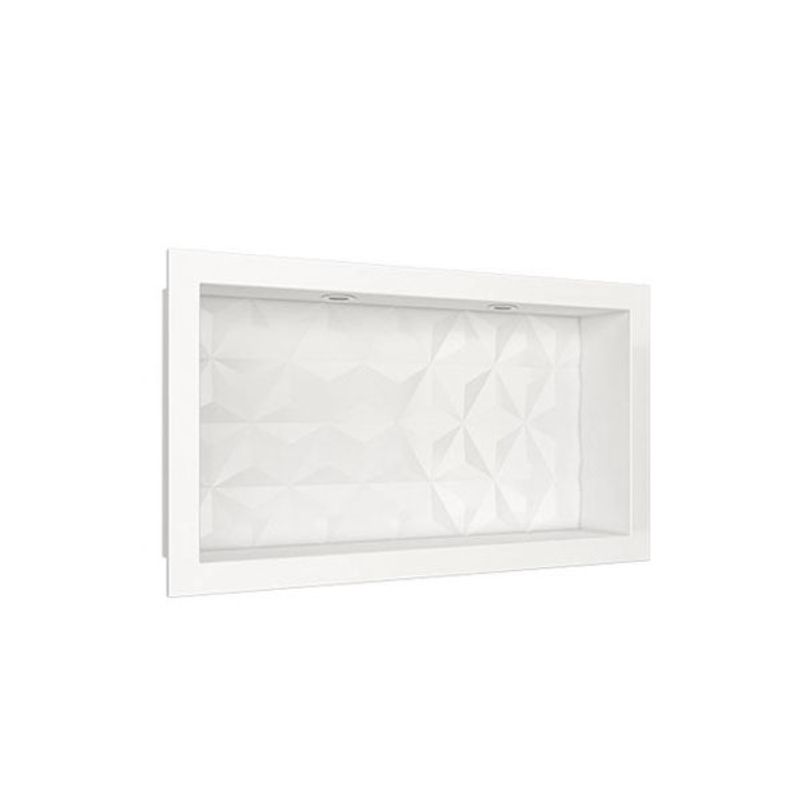 Nicho de Mármore Sintético 60x30 Branco com Led 89999 Cozimax Nicho de Mármore Sintético 60x30 Branco com Led 89999 Cozimax