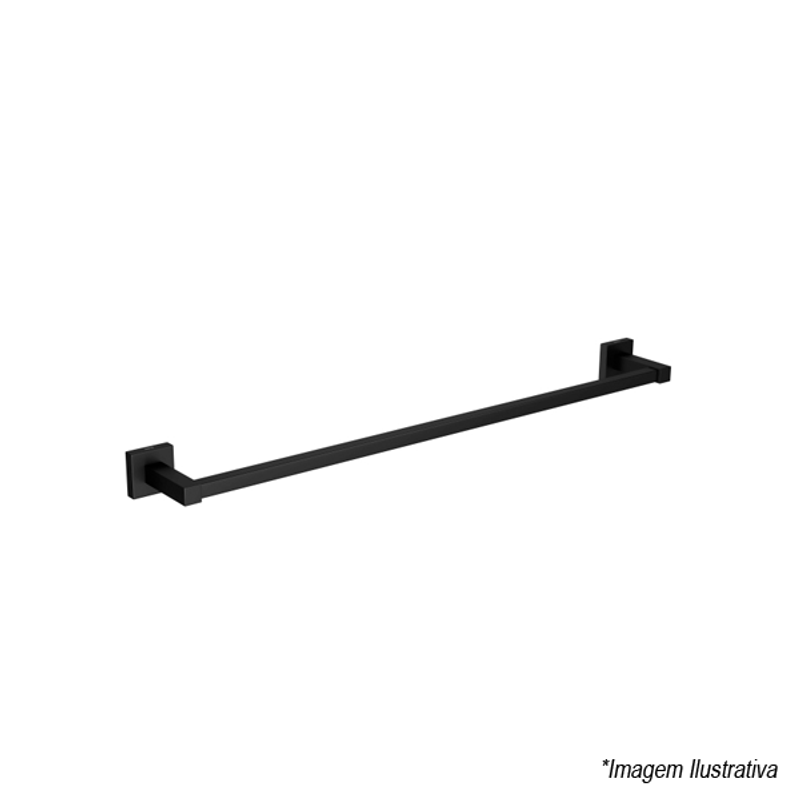Porta-Toalhas De Barra Quadratta Black Matte 2040.BL83.MT - Deca Porta-Toalhas De Barra Quadratta Black Matte 2040.BL83.MT - Deca