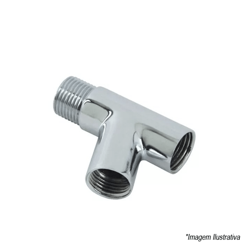 Junção Y 1/2 MF Cromado 0127 Wkit Junção Y 1/2 MF Cromado 0127 Wkit
