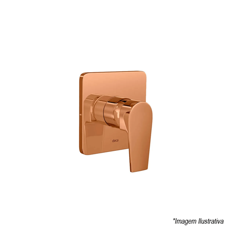 Acabamento Level Monocomando para Chuveiro Red Gold - Deca Acabamento Level Monocomando para Chuveiro Red Gold - Deca