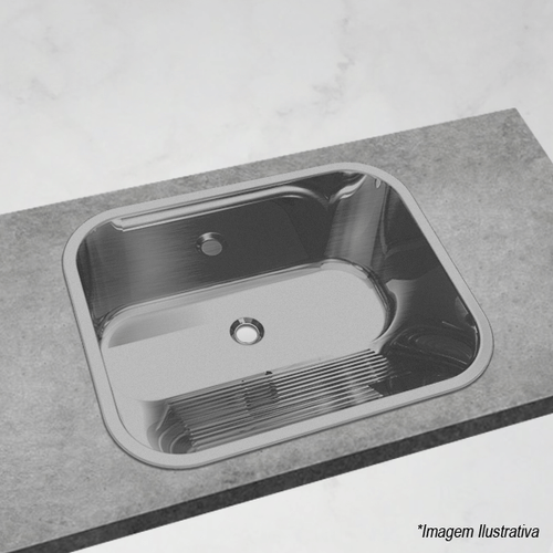 Cuba para Tanque Inox Escovado 50x40cm  Mekal