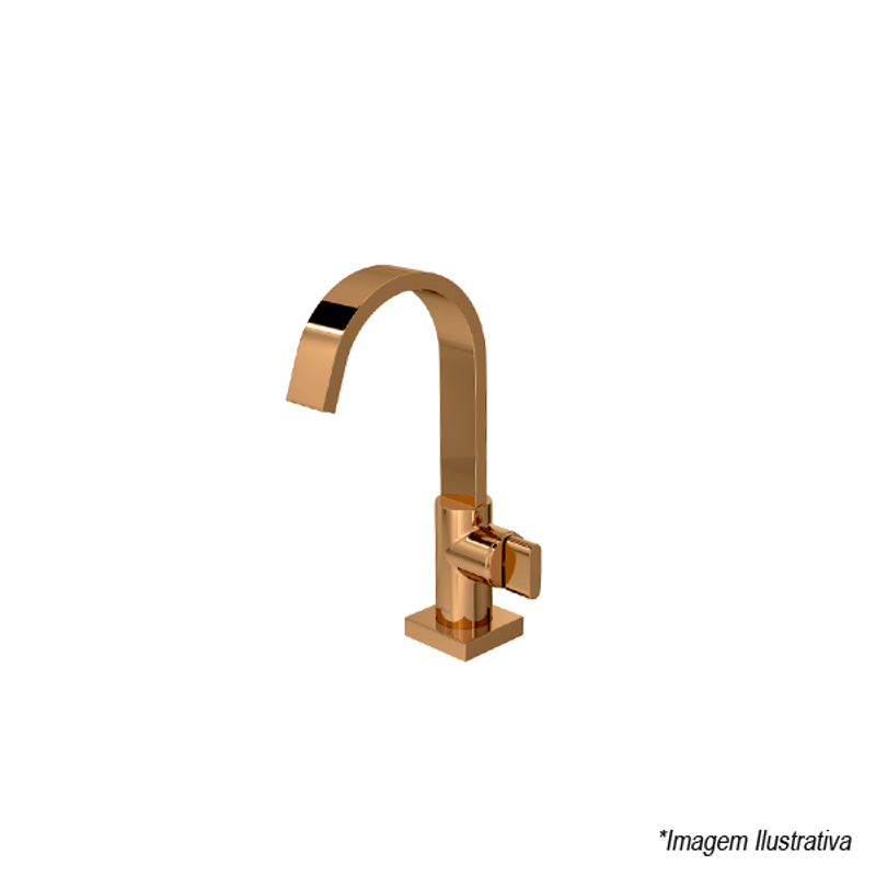 Torneira para Banheiro de Bancada Bica Alta Red Gold Polo 1198.GL33.RD - Deca Torneira para Banheiro de Bancada Bica Alta Red Gold Polo 1198.GL33.RD - Deca