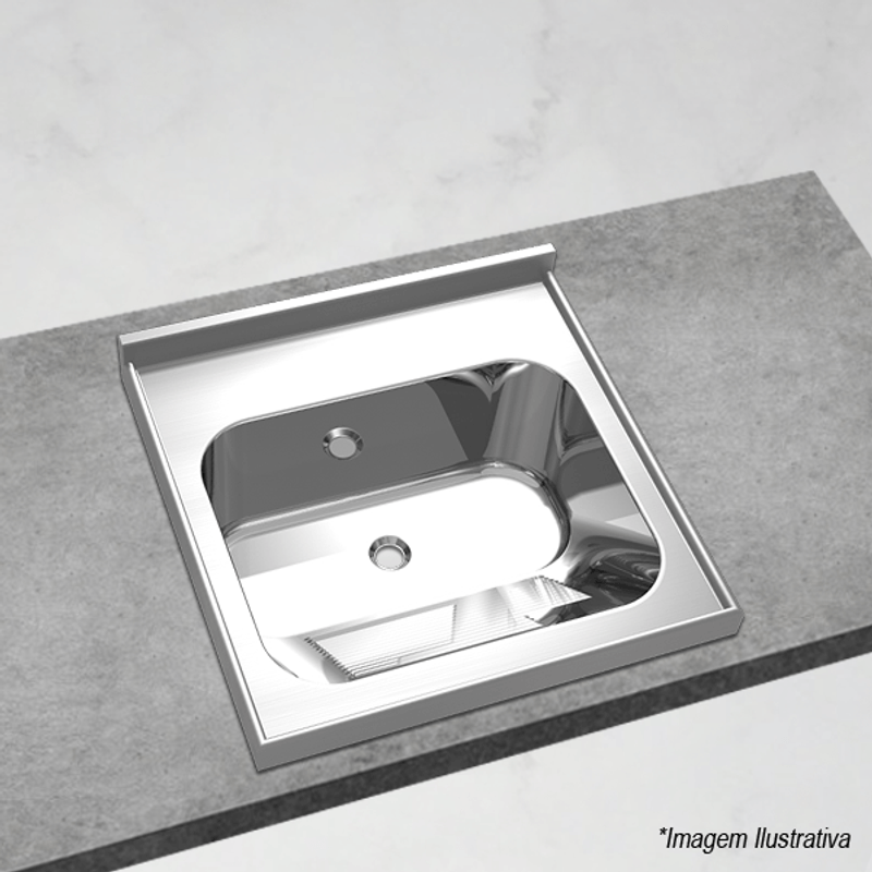 Tanque Inox Luxo Polido 60x60cm Mekal Tanque Inox Luxo Polido 60x60cm Mekal