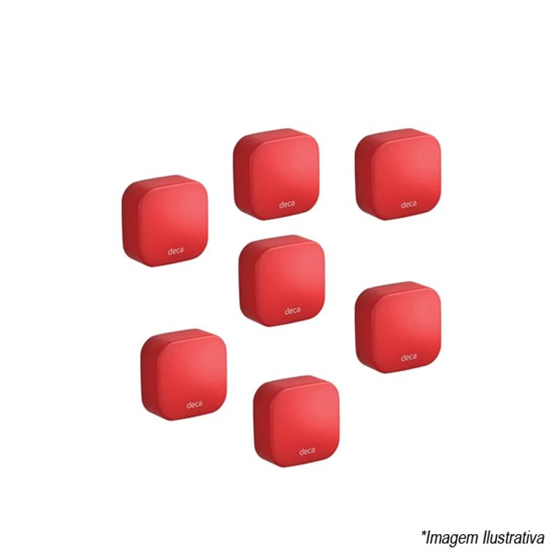 Kit Com 7 Capas De Silicone Para Acessórios Pix Vermelho - Deca Kit Com 7 Capas De Silicone Para Acessórios Pix Vermelho - Deca