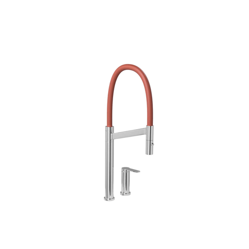 Torneira Monocomando para Cozinha de Bancada Inox e Terracota Colore 2289.C.TC - Deca Torneira Monocomando para Cozinha de Bancada Inox e Terracota Colore 2289.C.TC - Deca