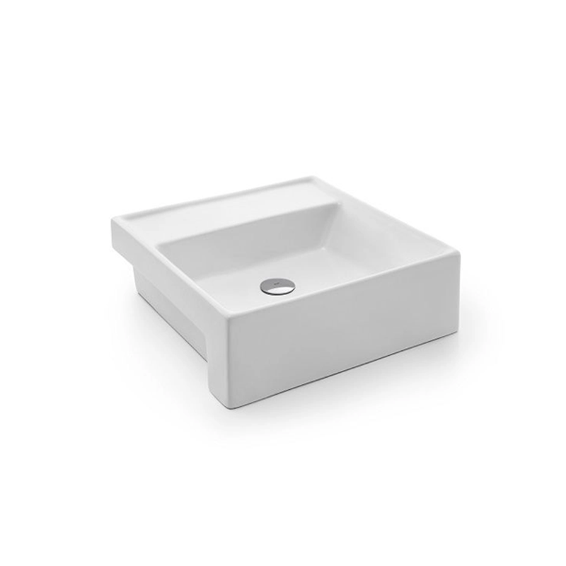 Cuba Semi Encaixe Quadrada para Mesa 410x410x145mm  Branca - Docol Cuba Semi Encaixe Quadrada para Mesa 410x410x145mm  Branca - Docol