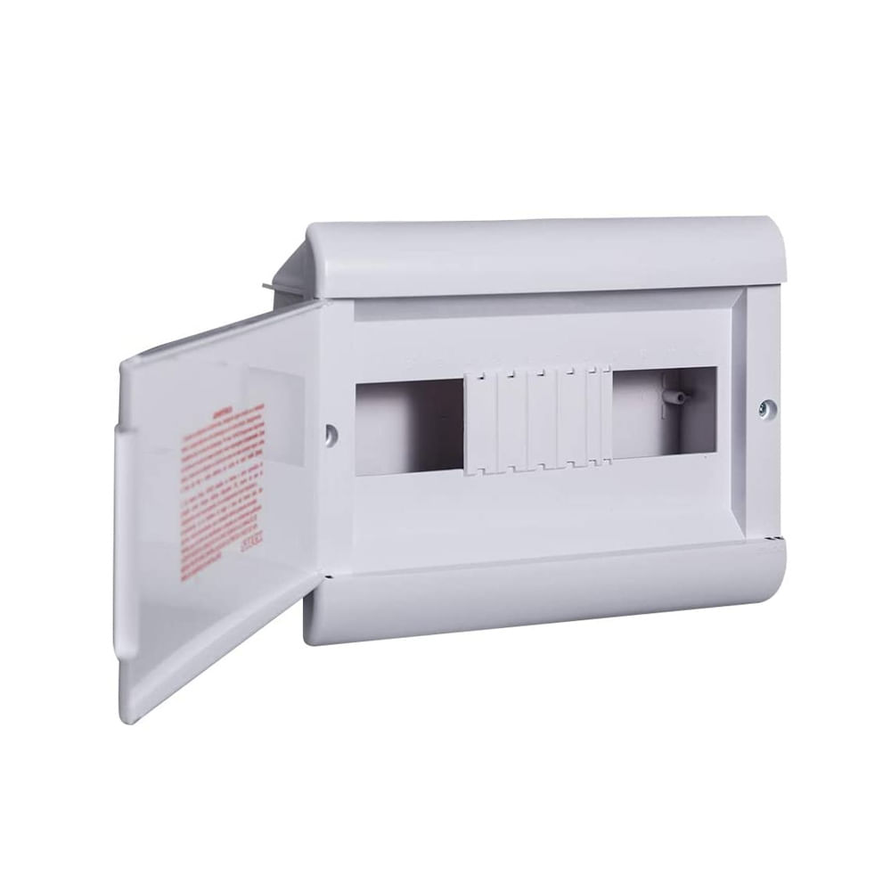 Quadro Distribuição de Embutir Ouro Box 12 Disjuntores Porta Opaca - Steck