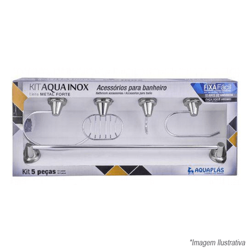 Kit De Acessórios Para Banheiro Com 5 Peças - Aquaplas