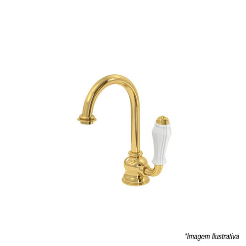 Torneira Para Lavatório De Mesa Windsor Gold 1198.GL81 - Deca