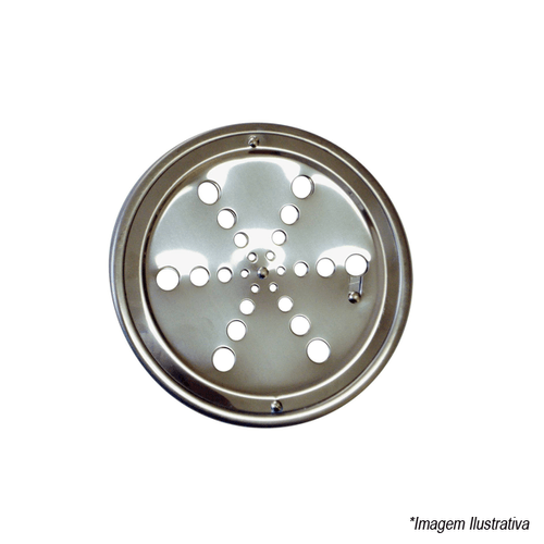 Grelha Ralo Redondo Inox Com Caixilho 150mm  Aminox