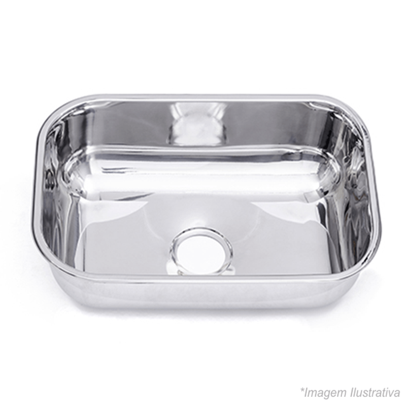 Cuba Tecnocuba N2 Inox de Embutir - Aço 430 56x34x17 3´1/2 - Tramontina Cuba Tecnocuba N2 Inox de Embutir - Aço 430 56x34x17 3´1/2 - Tramontina