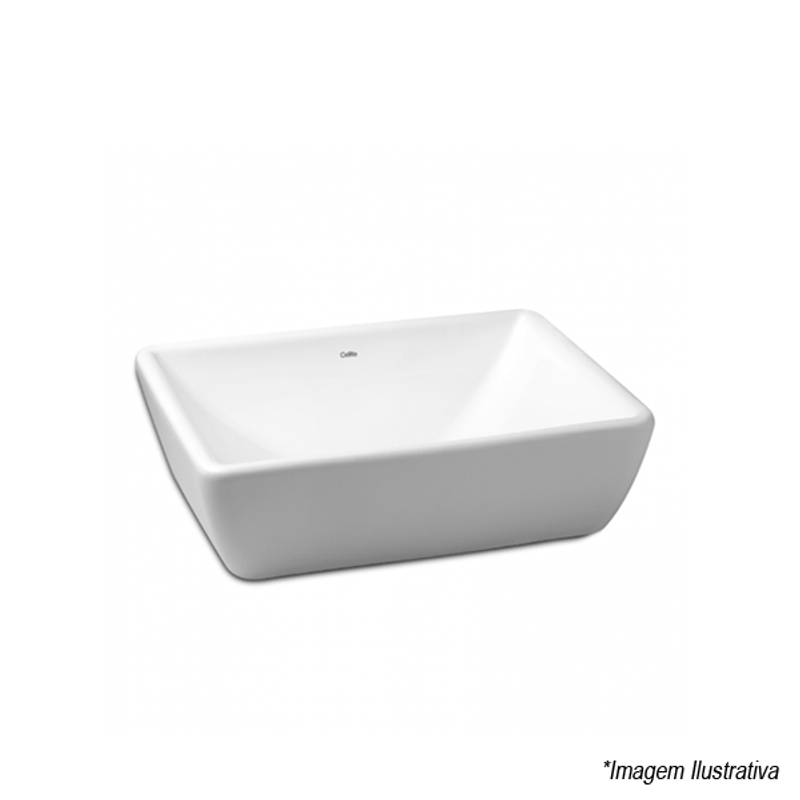 Cuba de Apoio Retangular Água Branco 50x38cm - Celite Cuba de Apoio Retangular Água Branco 50x38cm - Celite