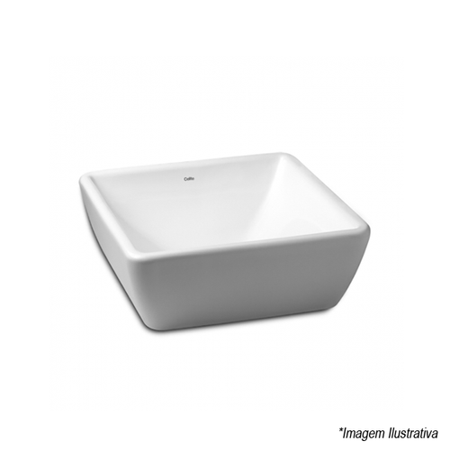 Cuba de Apoio Quadrada Branco 40x40cm Ar - Celite