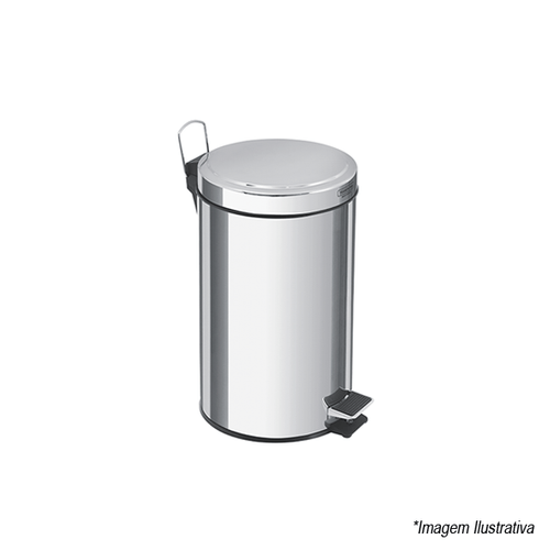 Lixeira Tramontina Inox Com Pedal E Tampa 20 Litros 94538/120