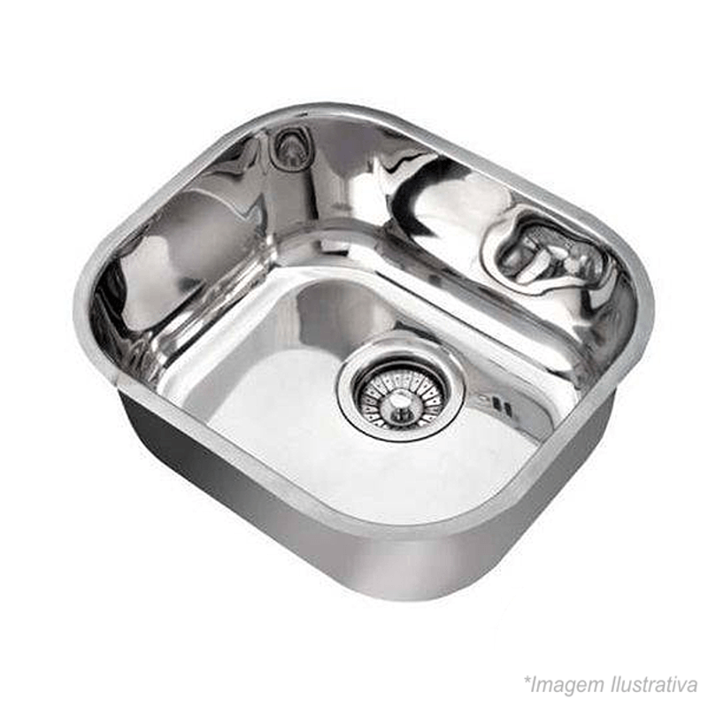 Cuba Inox Franke de Embutir - 40x34x18 4´1/2 - Franke Cuba Inox Franke de Embutir - 40x34x18 4´1/2 - Franke