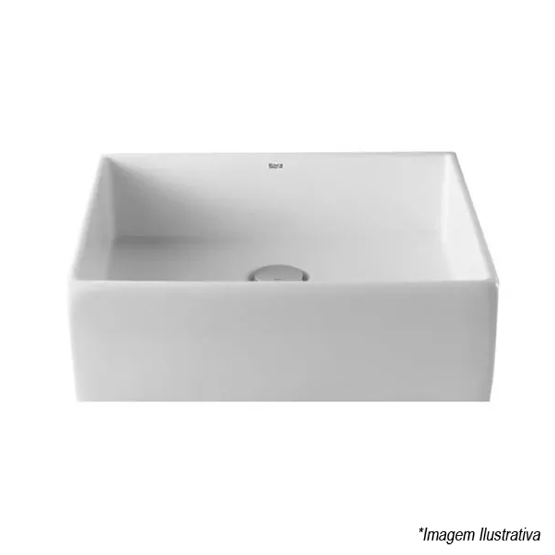 Cuba de Apoio Quadrada Branco 35x35cm Sofia - Roca Cuba de Apoio Quadrada Branco 35x35cm Sofia - Roca