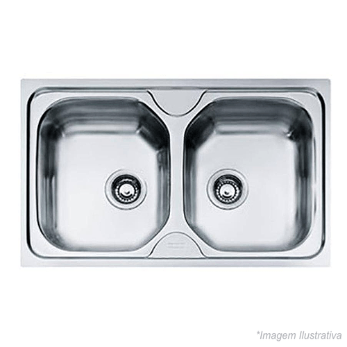 Cuba Onda Onx Dupla Inox de Embutir - 86x51 - Franke