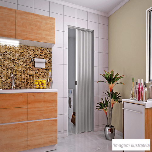 PORTA SANFONADA 80CMX2,10 CINZA 821.2 PLASBIL