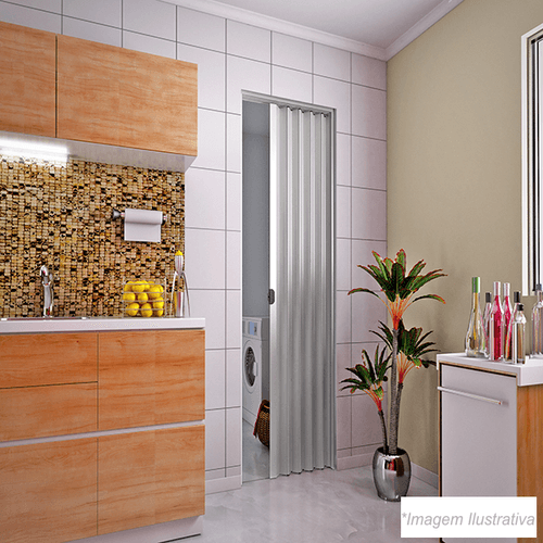 PORTA SANFONADA 90CMX2,10 CINZA 921.2 PLASBIL