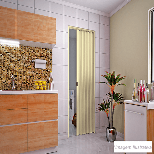 PORTA SANFONADA 90CMX2,10 BEGE 921.16 PLASBIL