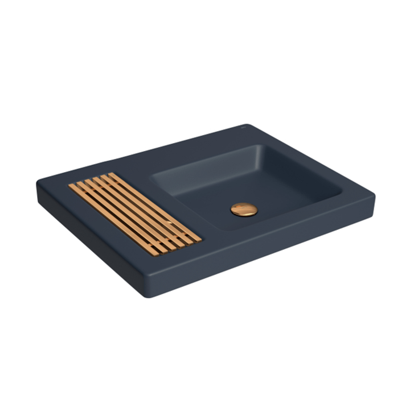 Cuba de Sobrepor Retangular Sem Grelha Navy Blue - Deca Cuba de Sobrepor Retangular Sem Grelha Navy Blue - Deca