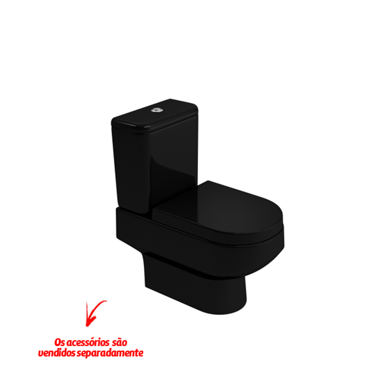 Vaso Sanitário para Caixa Acoplada Carrara Ébano - Deca Vaso Sanitário para Caixa Acoplada Carrara Ébano - Deca