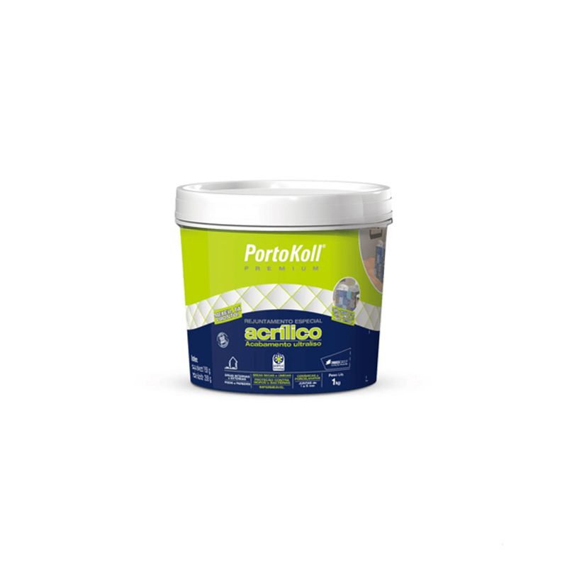 Rejunte Acrílico Premium Branco 1KG 96143 - Portokoll Rejunte Acrílico Premium Branco 1KG 96143 - Portokoll