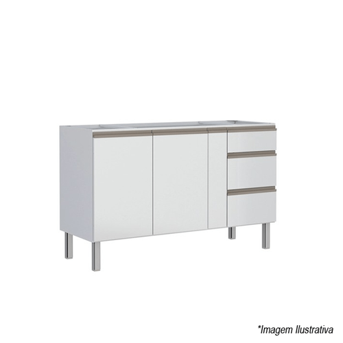 Gabinete para Cozinha Aço Gaia Flat 1,50m Branco - Cozimax