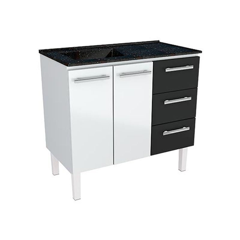 Gabinete para Cozinha Vênus Flat 1,20m Preto - Cozimax Gabinete para Cozinha Vênus Flat 1,20m Preto - Cozimax