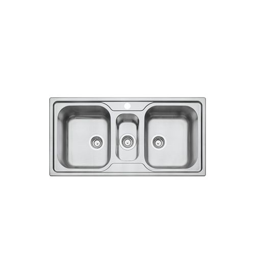 Cuba Tripla Marea 2.5C Inox de Embutir - 100x50 com Válvula  4´1/2 - Tramontina