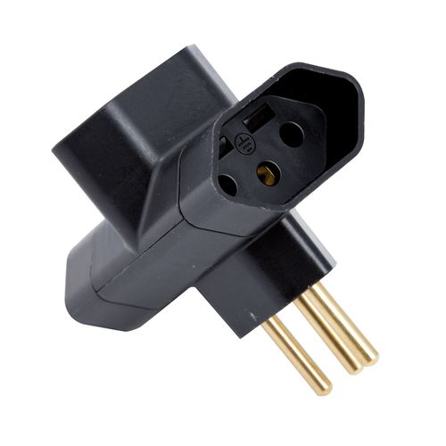 Plugue Macho 10A 250V Preto - Tramontina