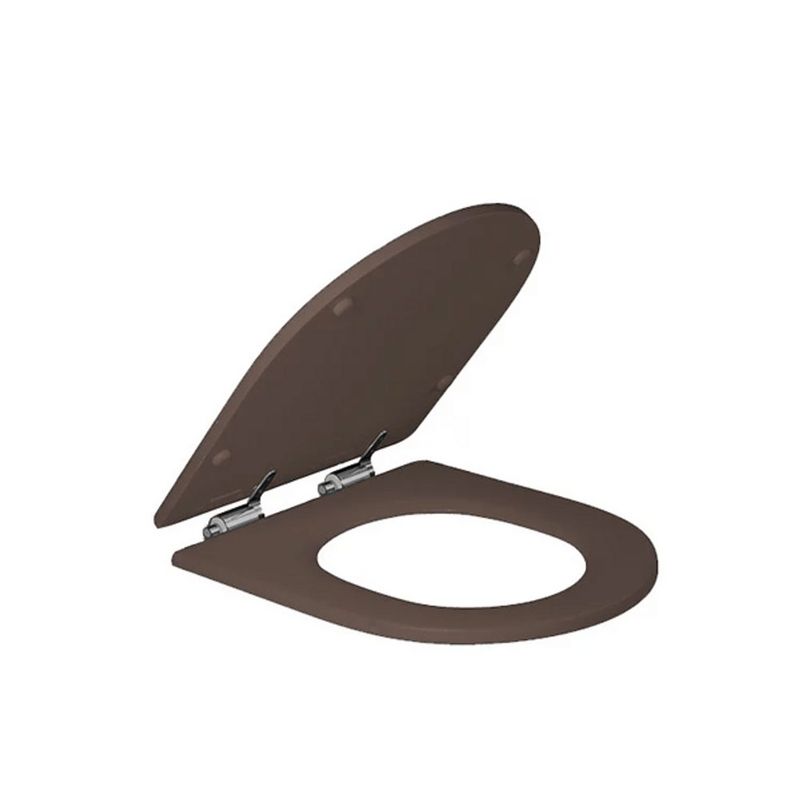 Assento Sanitário Poliester Marrom Fosco Level AP.237.22 - Deca Assento Sanitário Poliester Marrom Fosco Level AP.237.22 - Deca