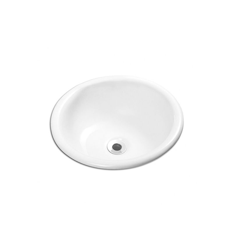 Cuba de Embutir/Sobrepor Redonda Branca 31x31cm - Celite Cuba de Embutir/Sobrepor Redonda Branca 31x31cm - Celite